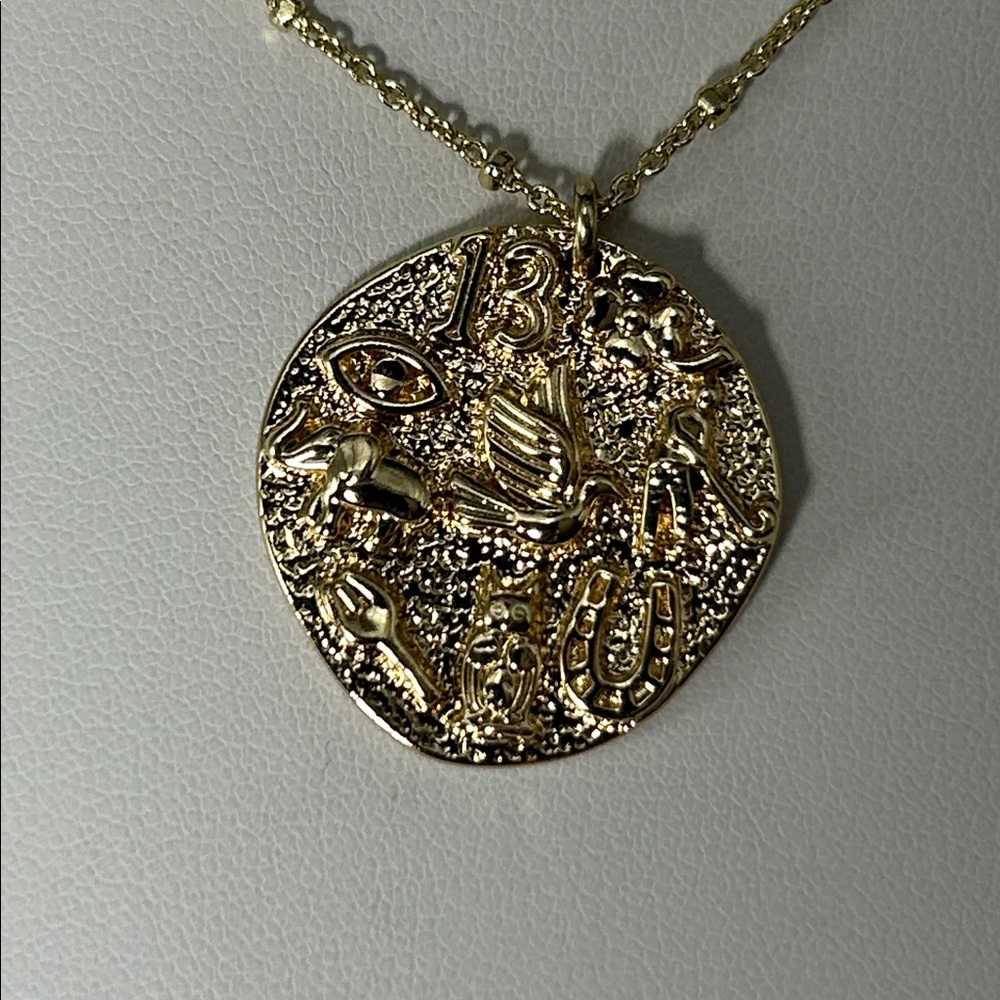 NWOT Crazy Good Luck Symbols Necklace